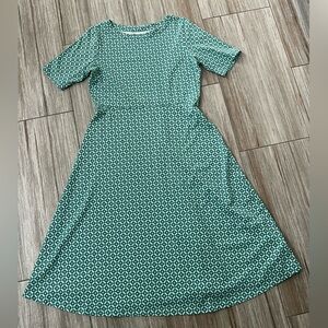 Green Geometric Pattern Dress